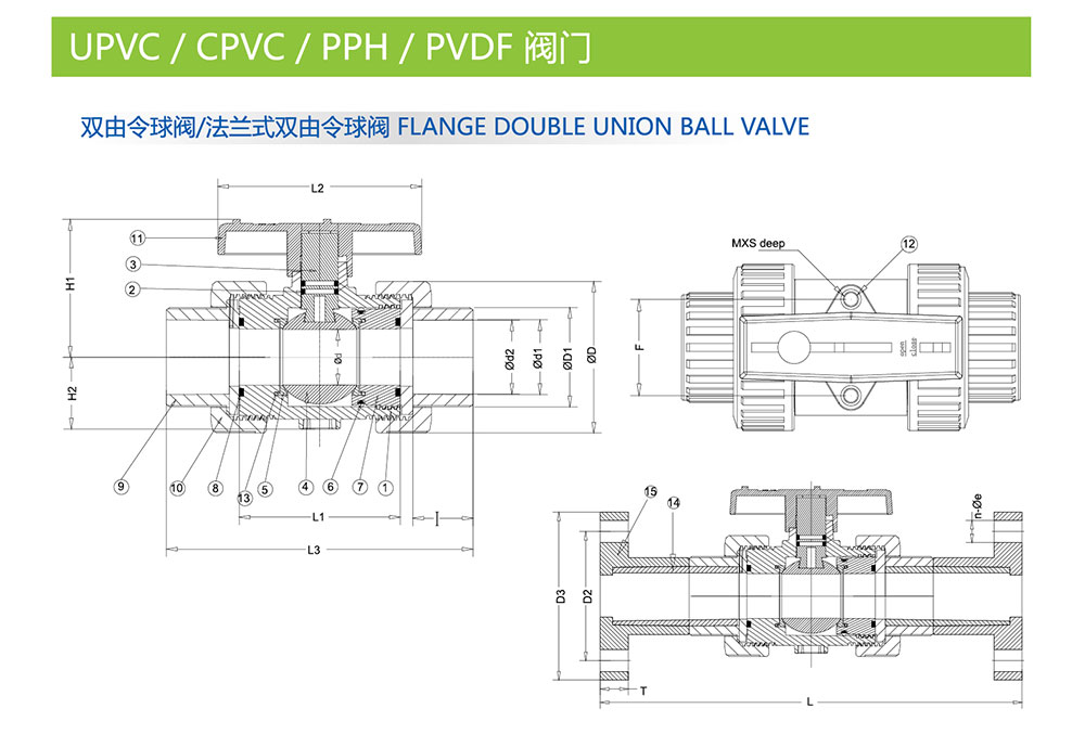 PVC球閥/雙由令球閥結(jié)構(gòu)